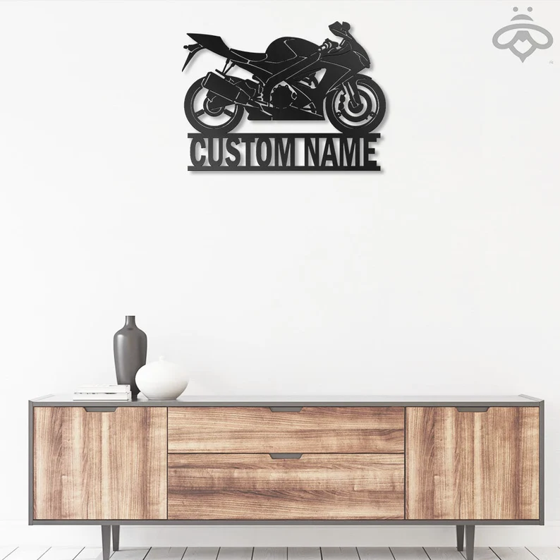 Custom Sport Bike Motorcycle Metal Wall Art