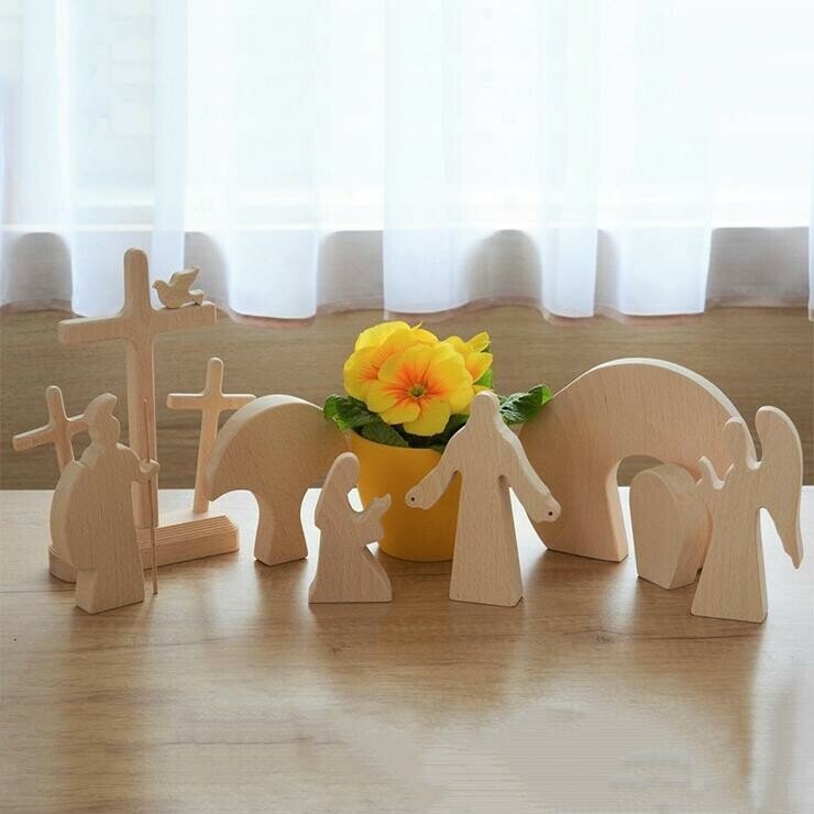❤️Handmade Jesus Tomb-Easter Scene Wooden Decoration