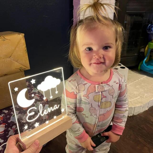 personalised night light baby gift