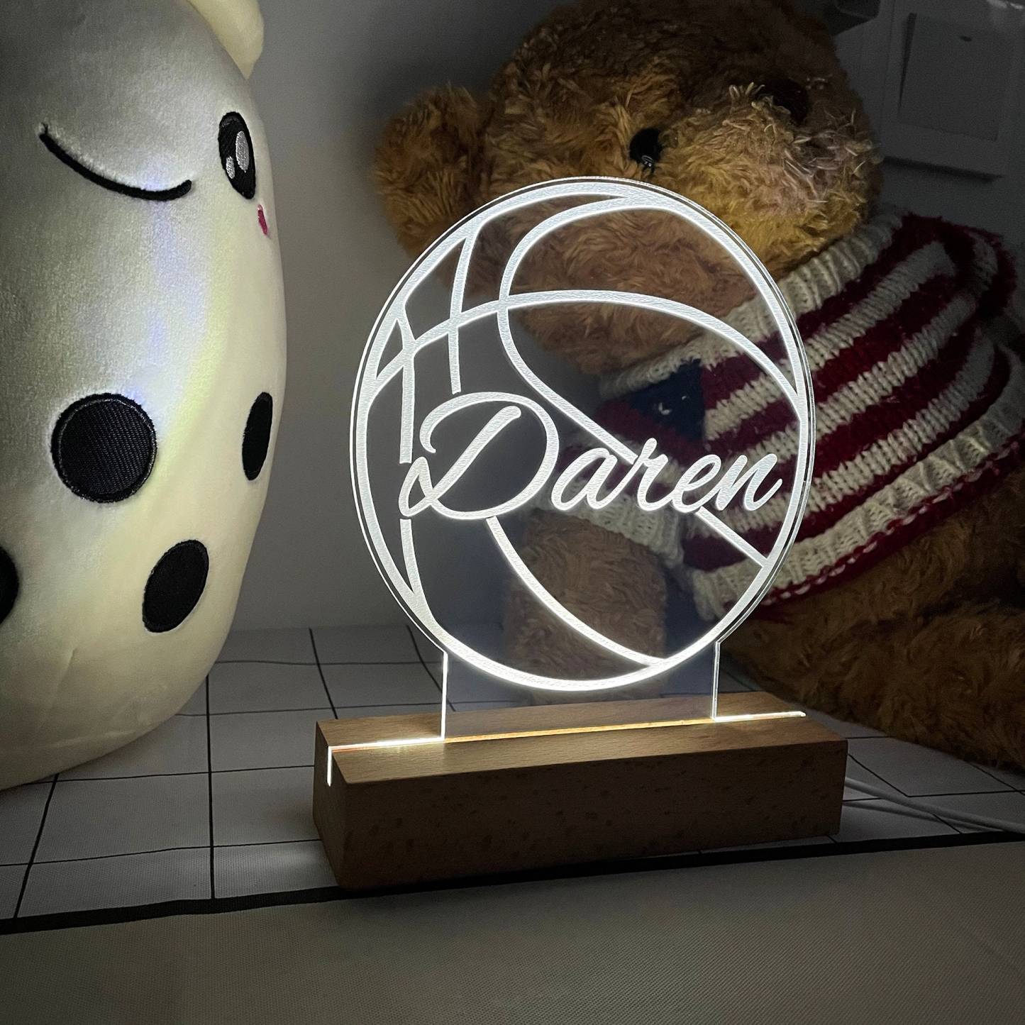Personalized 3D Illusion Lamp Basketball