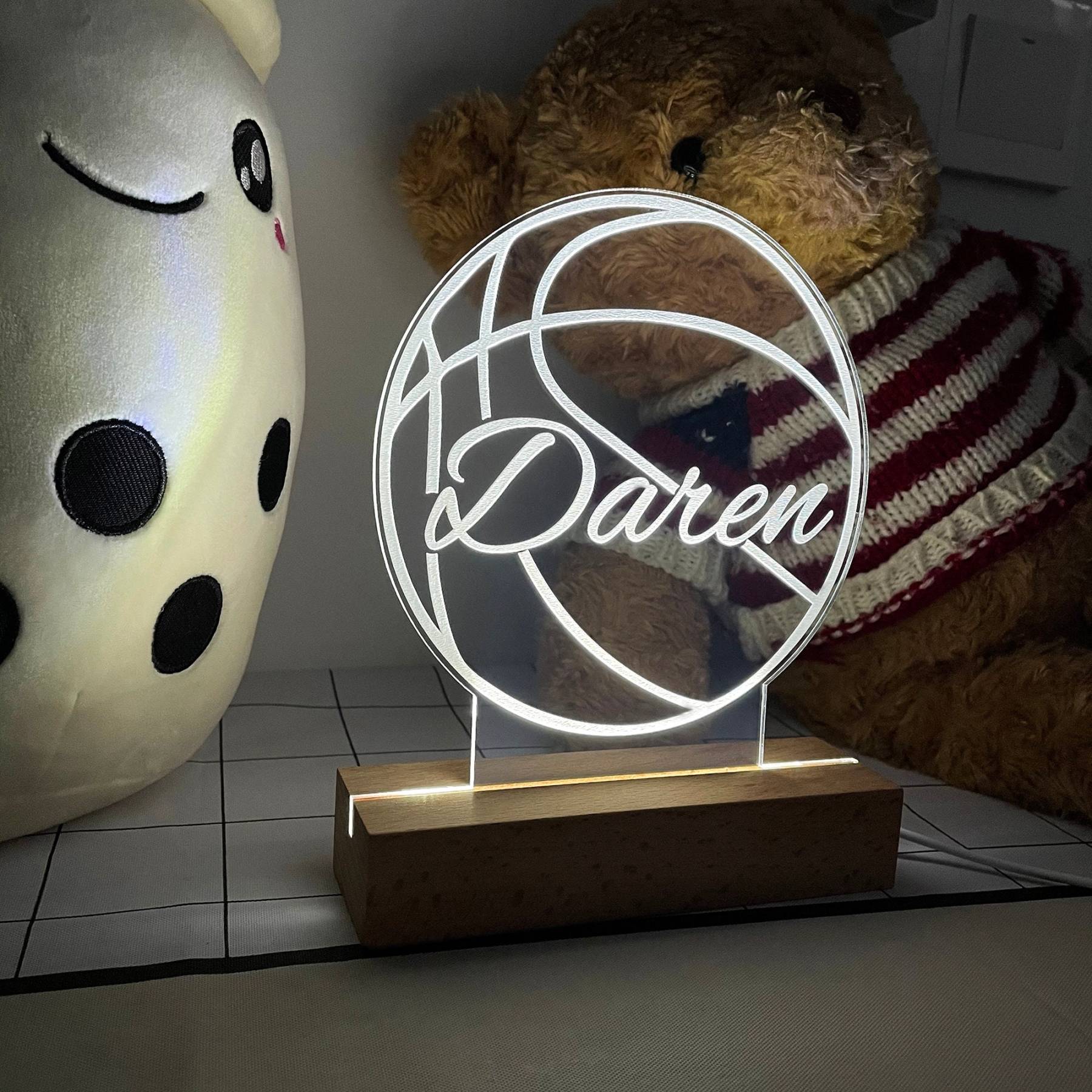 Personalized 3D Illusion Lamp Basketball