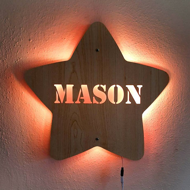 Children's room night light, personalized gift for children