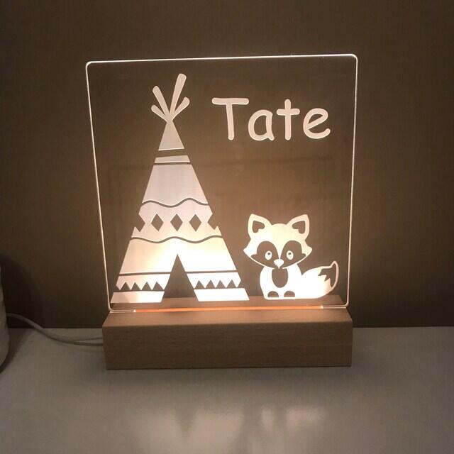 Woodland Baby Fox, Childs Night Light