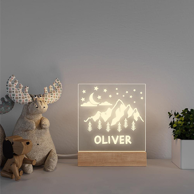 Mountains - Personalized Night Light
