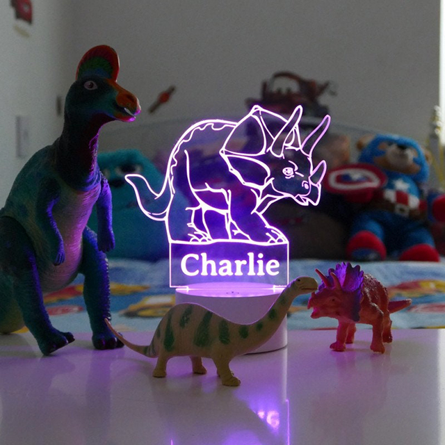 Personalised Dinosaur Night Light