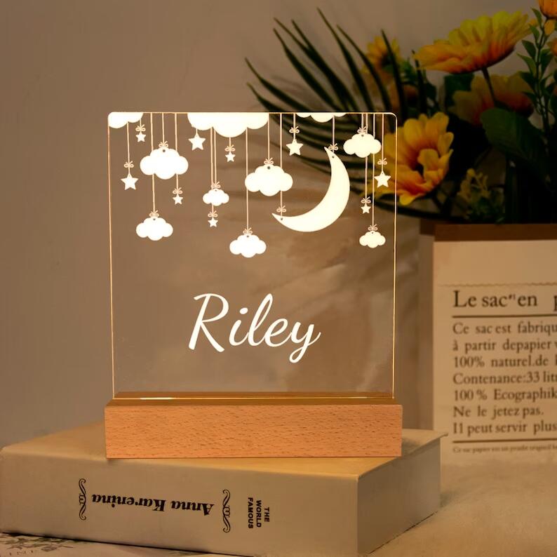 Custom Moon Cloud Night Light