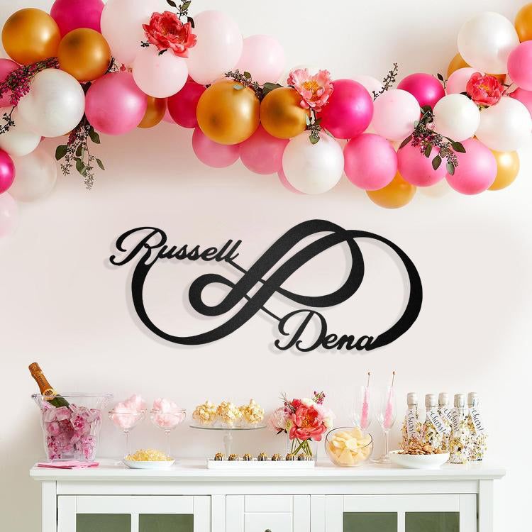 💞Double Infinity Love Metallic Wall Art