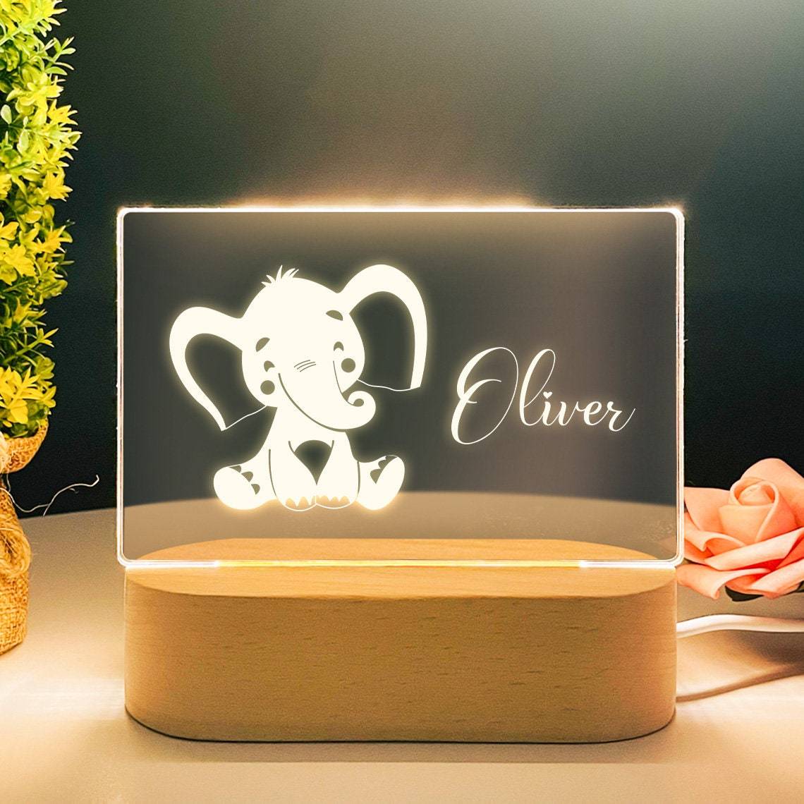 Baby Shower Gift Custom Name Night Light
