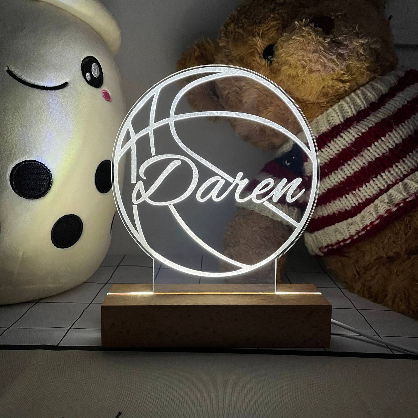 Personalized 3D Illusion Lamp Basketball