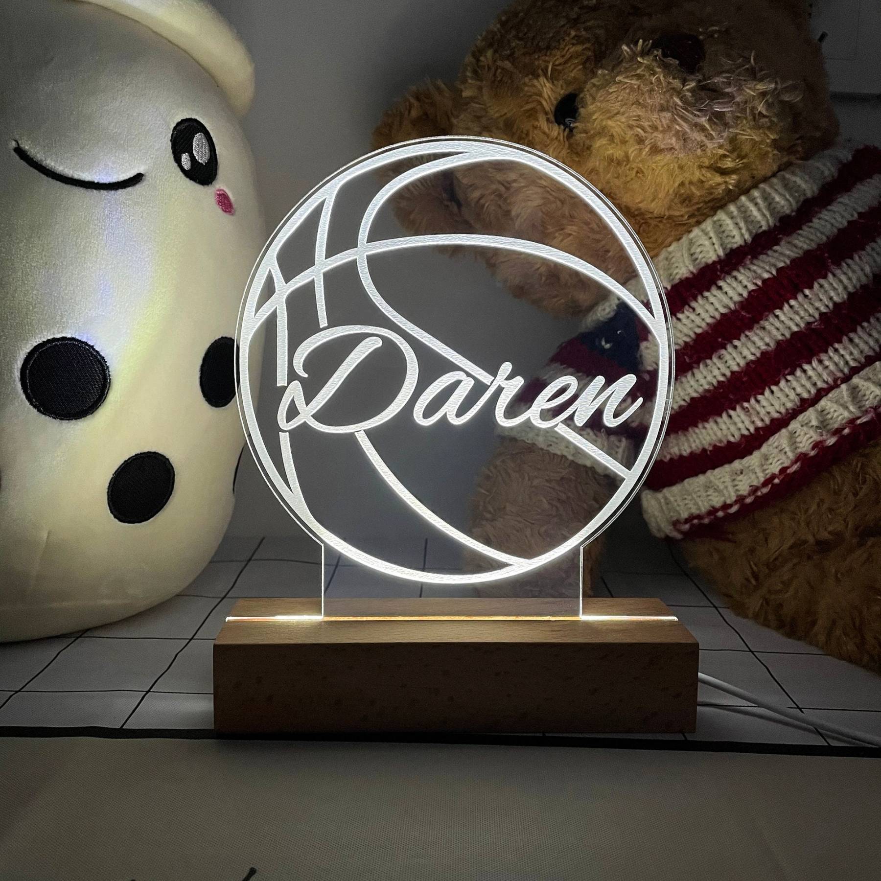Personalized 3D Illusion Lamp Basketball