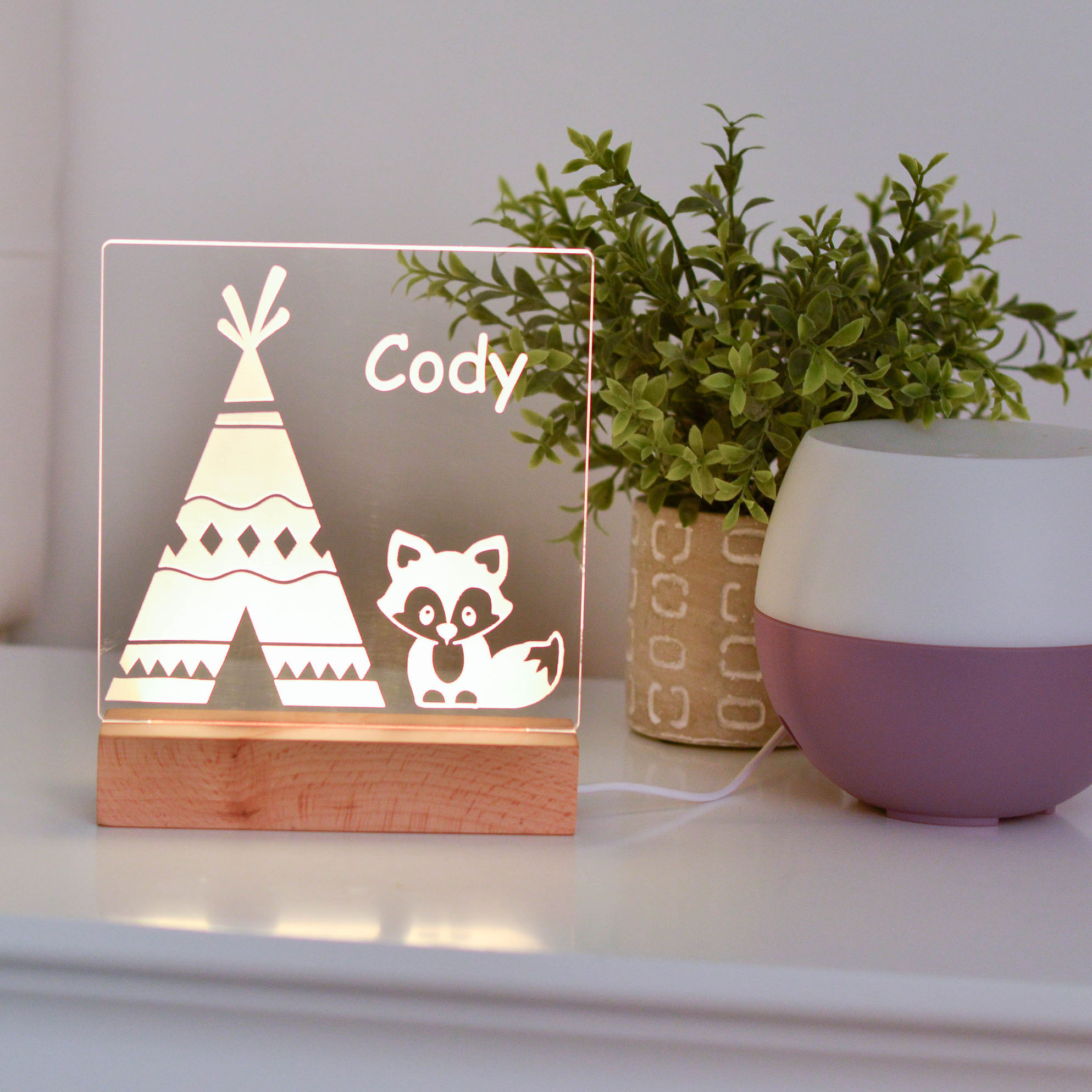 Woodland Baby Fox, Childs Night Light