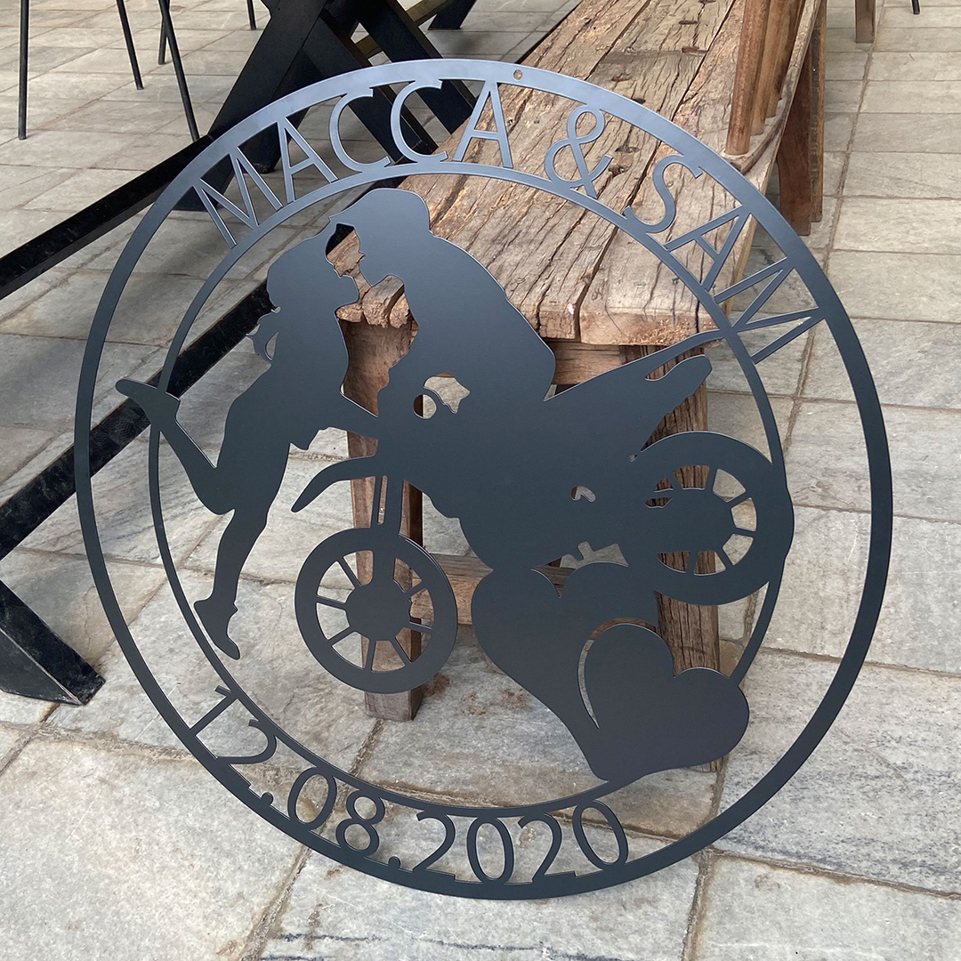 Personalize Motorcycle Sign Gift for Boyfriend, Wedding gifts