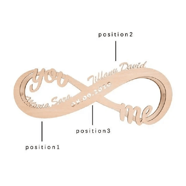 Engraved Wooden Name Nightlight Wedding Anniversary Gift