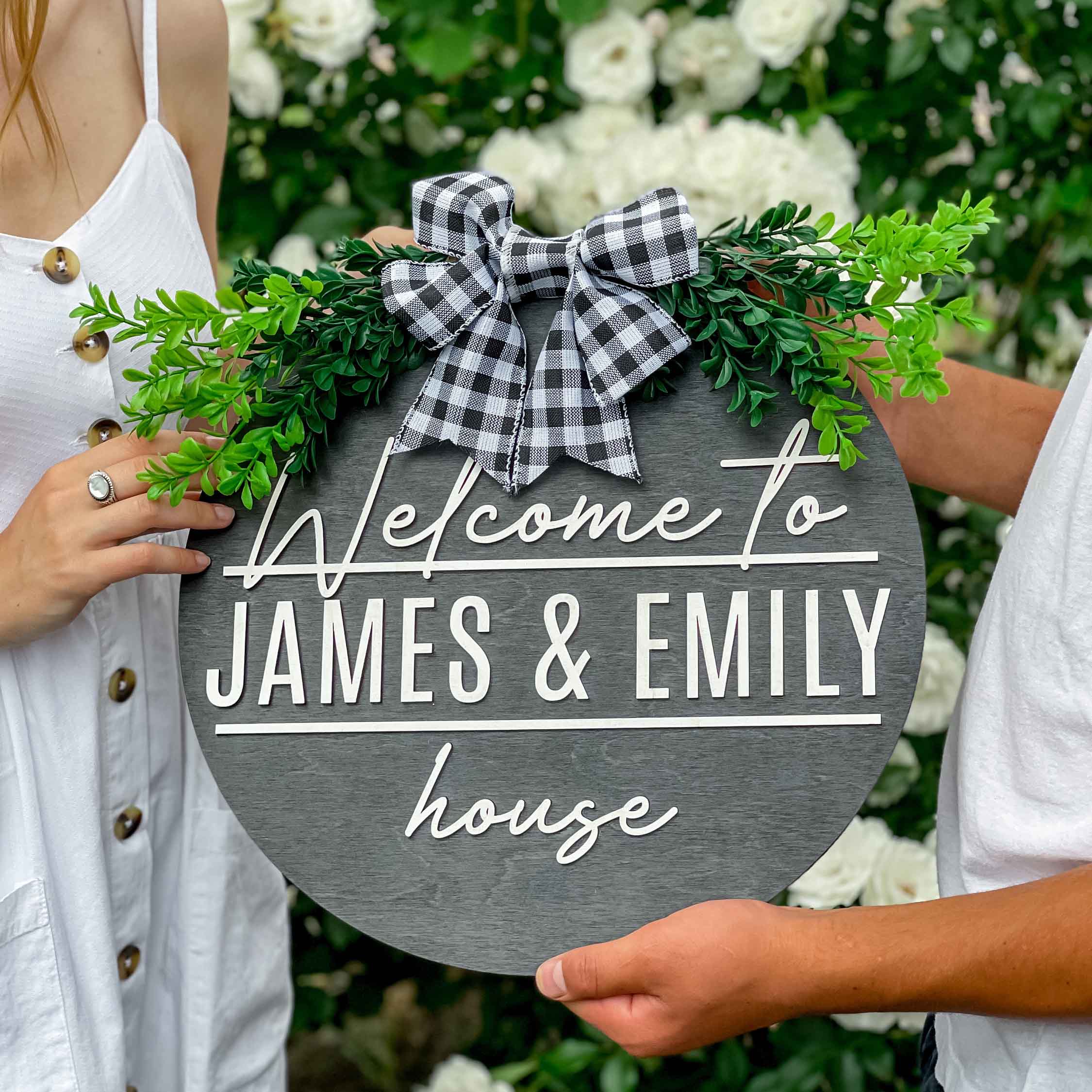 Custom Welcome Door Sign, gift for family