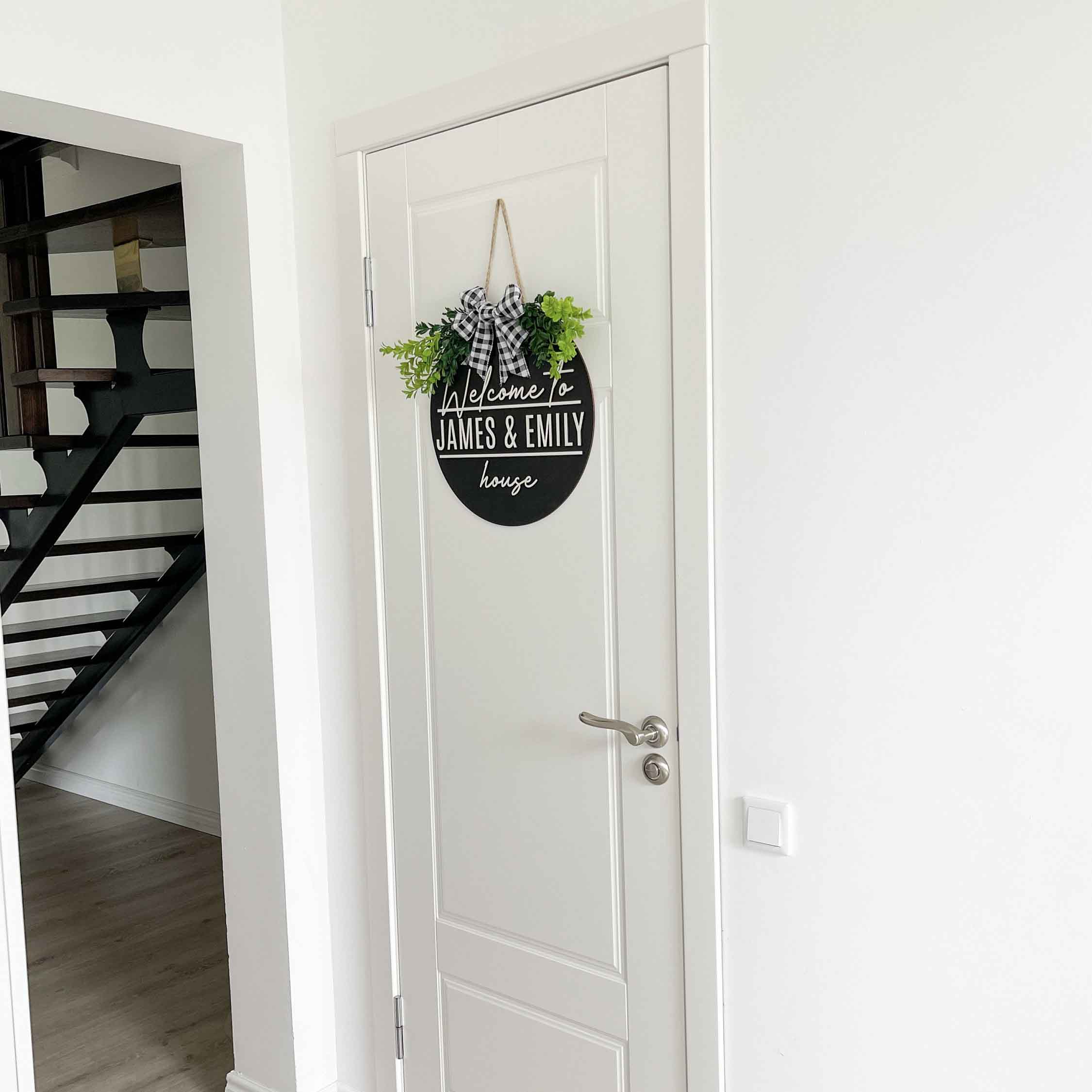 Custom Welcome Door Sign, gift for family