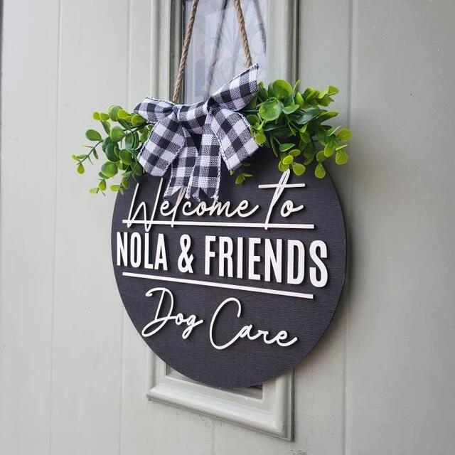 Custom Welcome Door Sign, gift for family