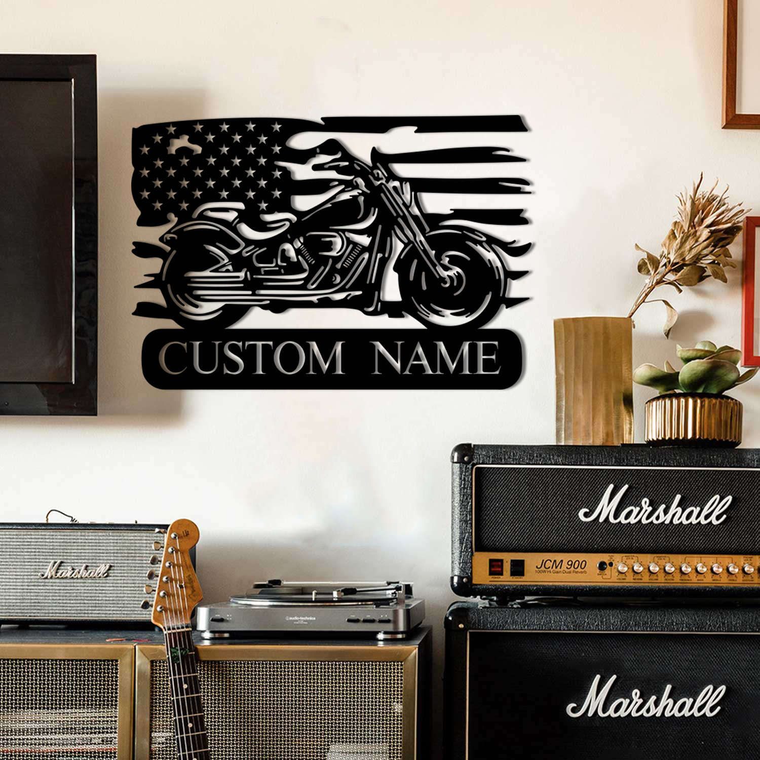 Motorcycle Art, Personalized Biker Gift
