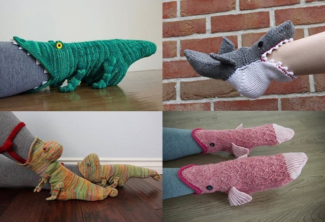 Hot Sale- 3D Knit Crocodile Socks