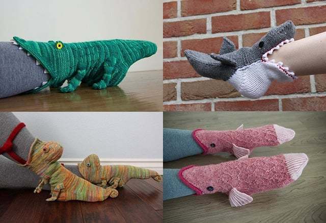 Hot Sale- 3D Knit Crocodile Socks