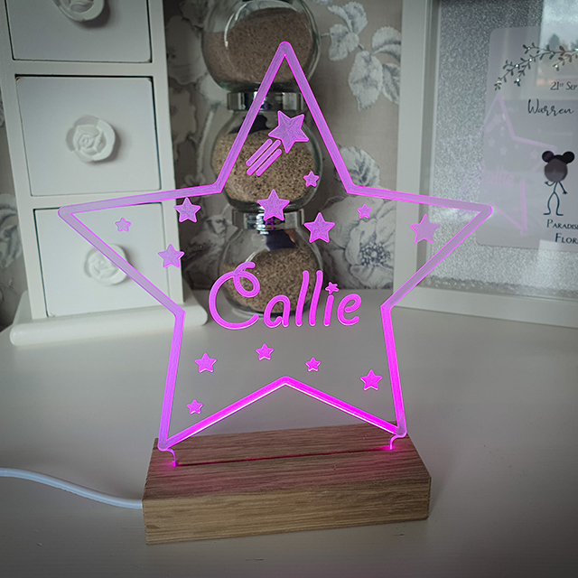 Personalised Star Night Light-7 colors