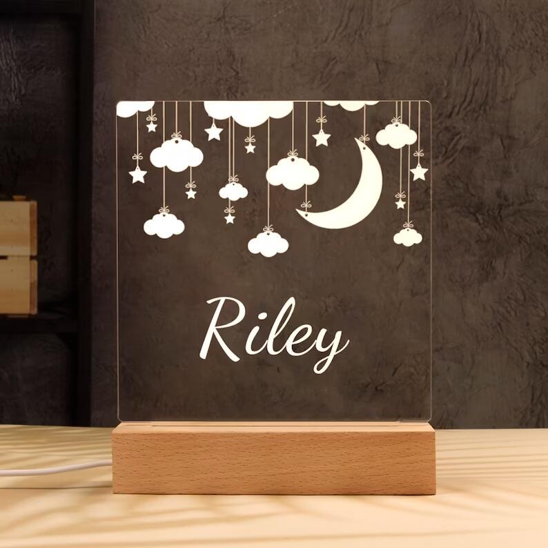 Custom Moon Cloud Night Light