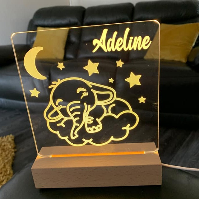 Elephant - Personalized Night Light