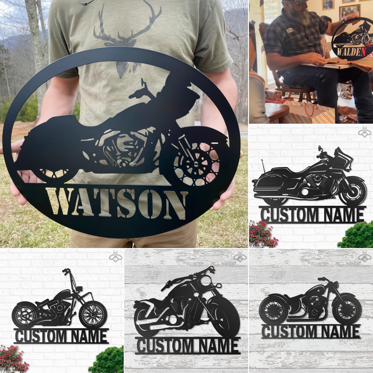 💝【BUY 2 Free Shipping】💝Custom Name Sign For Motorcycle Lovers -  Motorcycle Metal Sign