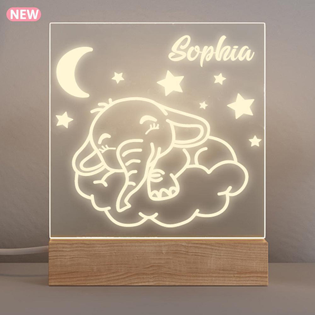 Elephant - Personalized Night Light