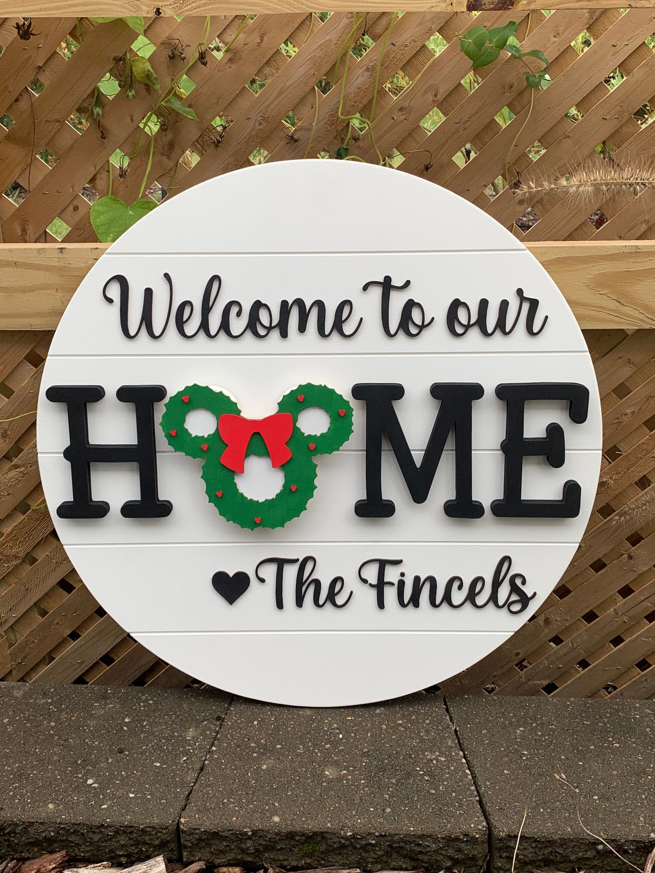 Personalized Interchangeable Welcome to our Home Sign