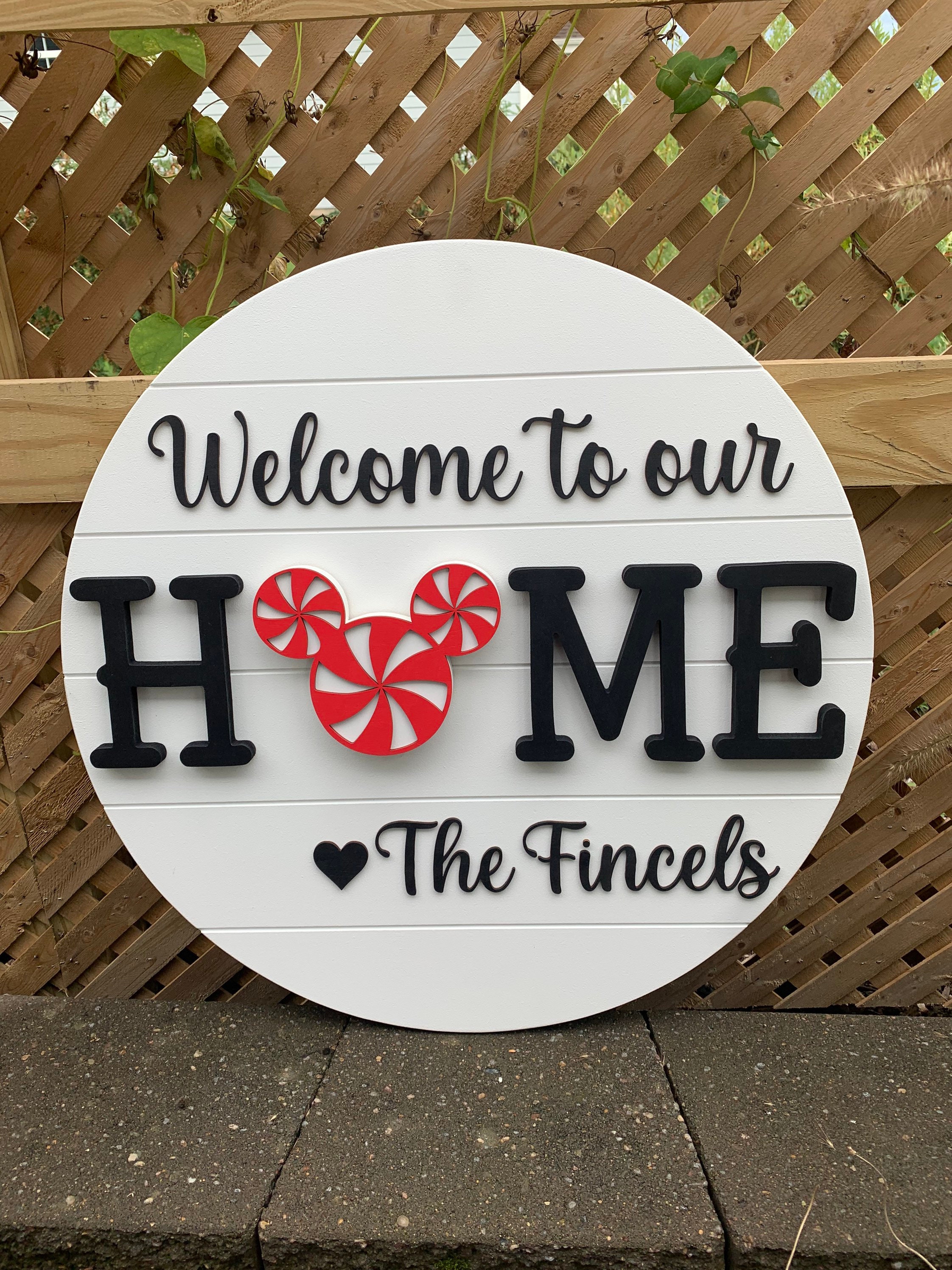 Personalized Interchangeable Welcome to our Home Sign