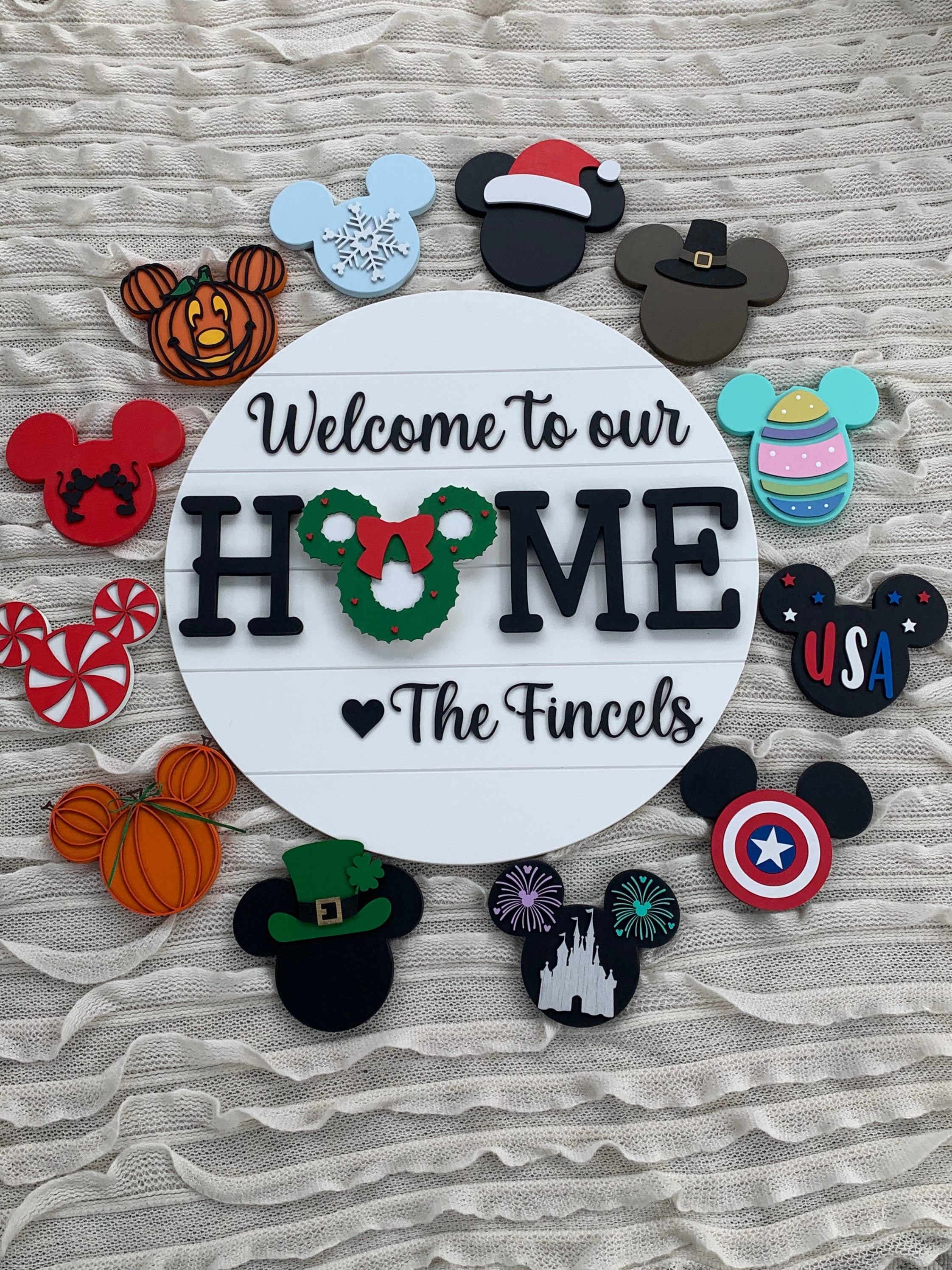 Personalized Interchangeable Welcome to our Home Sign