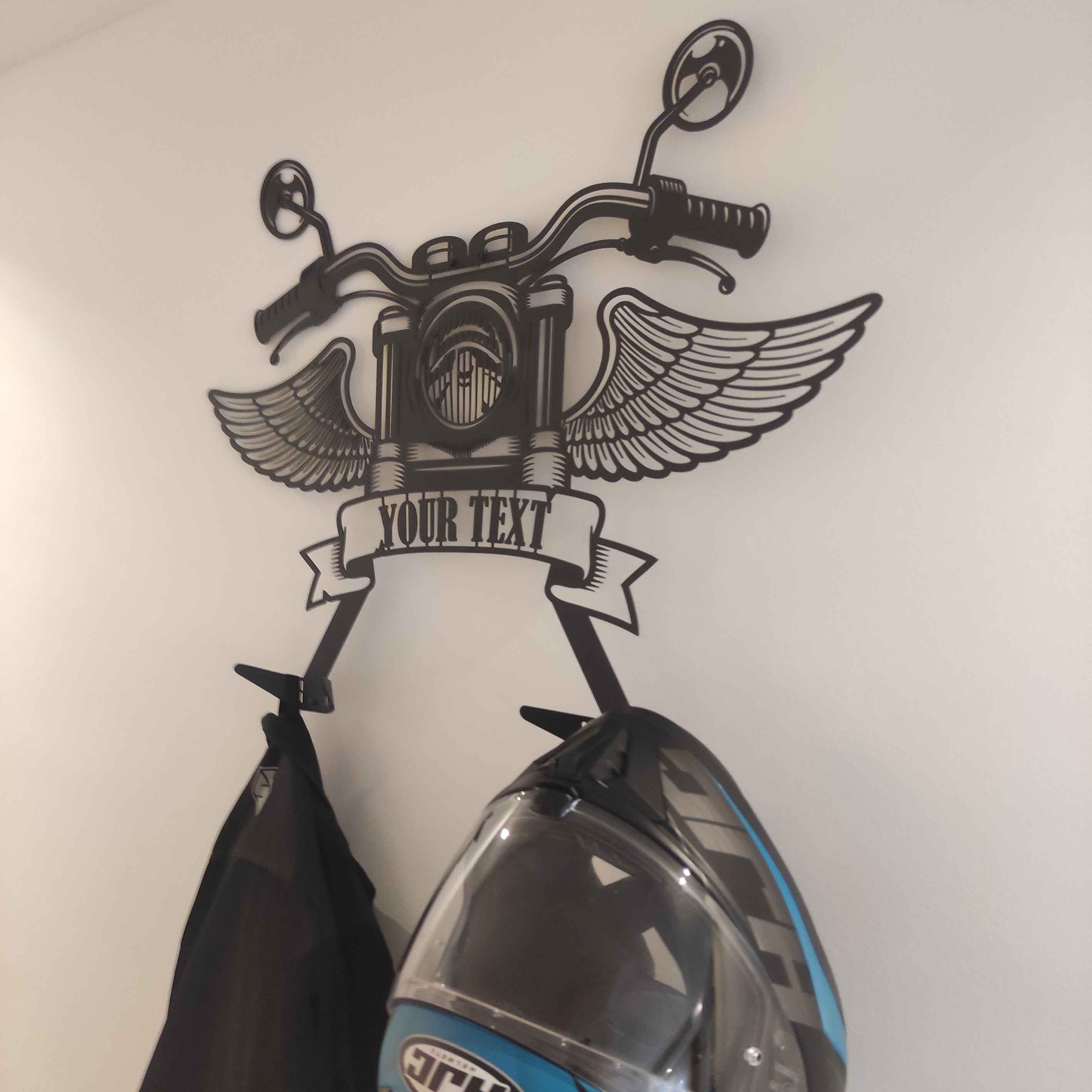 🏍Custom Helmet Holder, Metal Motorcycle Wall Decor