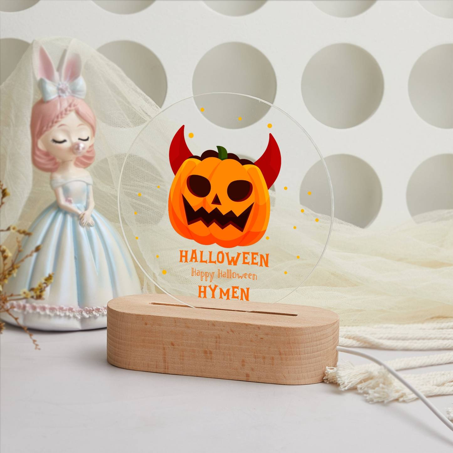 Halloween Pumpkin Night Light,Happy Halloween Decor