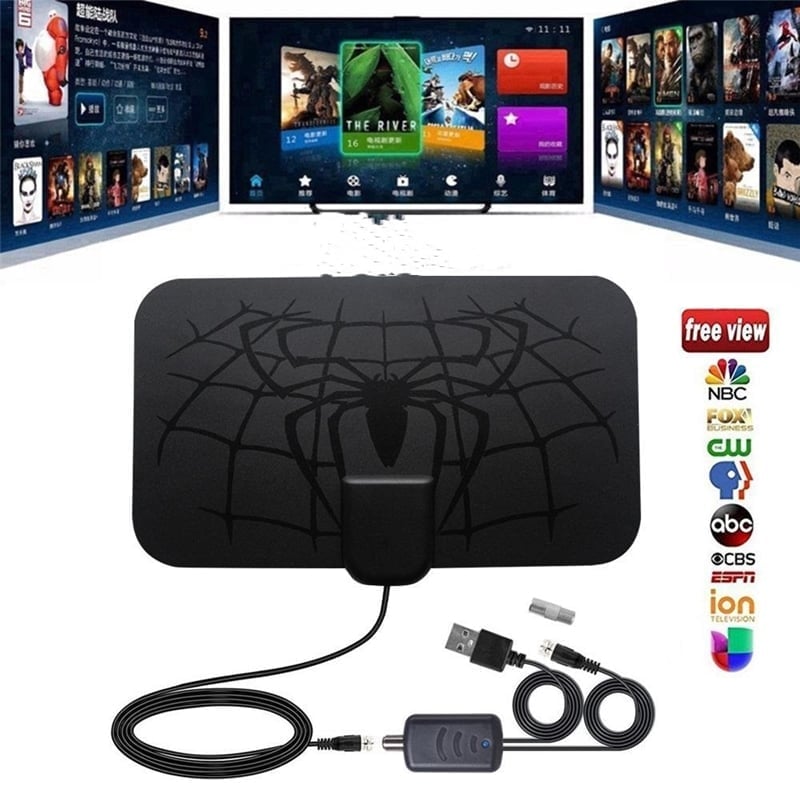 Spider pattern new HDTV cable antenna 4K (5G chip, can be used worldwide)