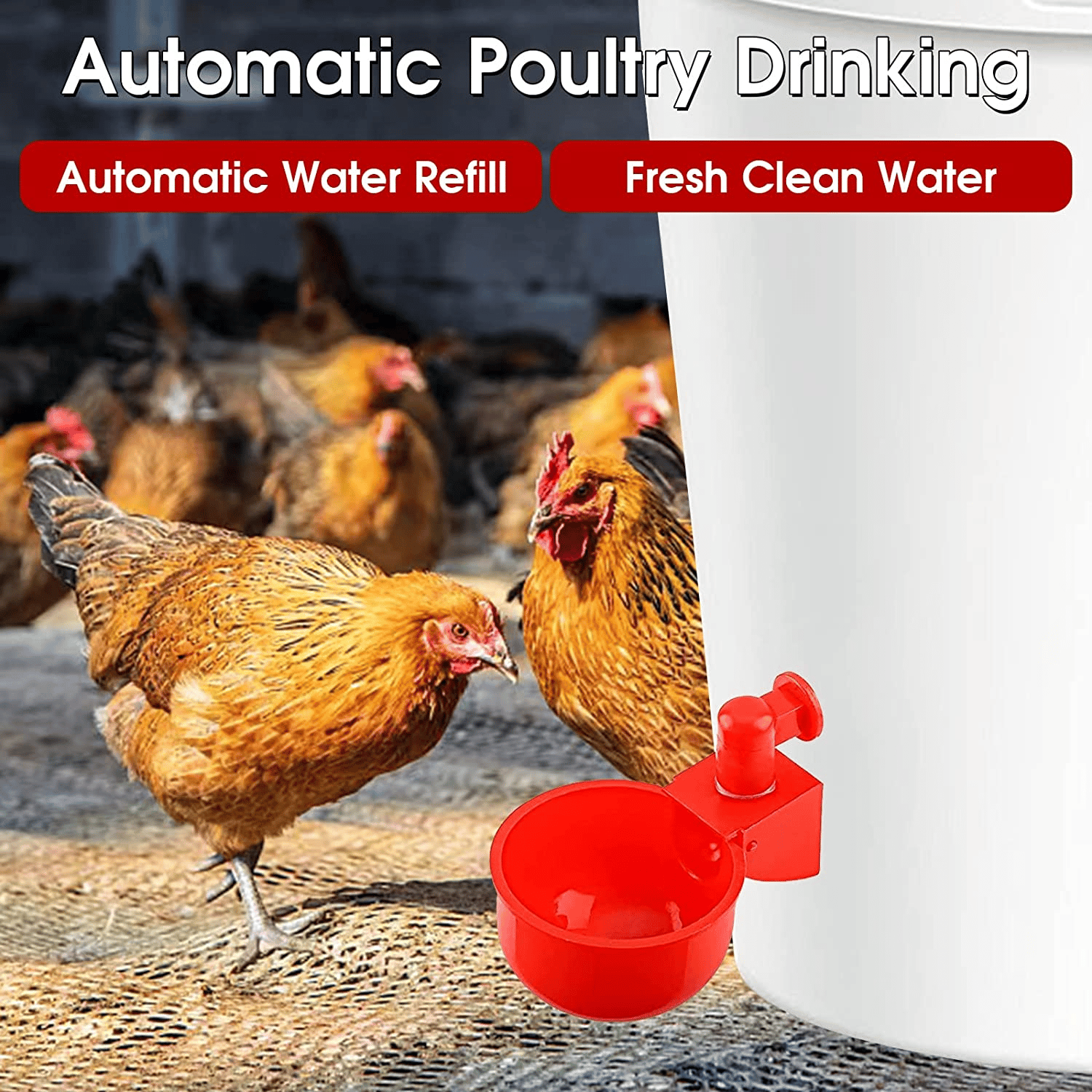 (Flash Sale Today - 49% OFF) 6PCS/SET Automatic Poultry Drinking Bowl - Buy 2 Get 1 Free