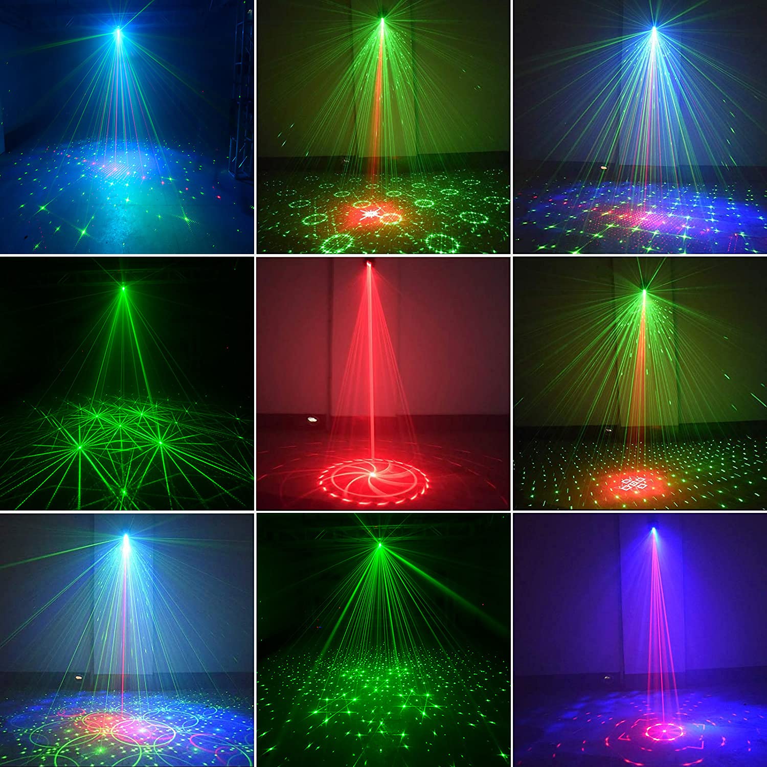 RGB DJ Disco Stage Laser Light Sound Activated Led Projector Party Lig