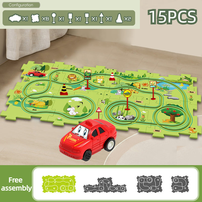 🎁Hasbro 🔥Children's Educational Puzzle Track Car Play Set