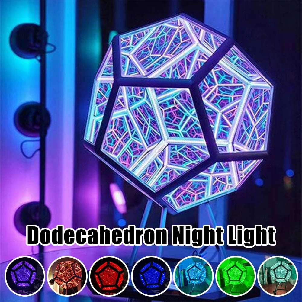 3D Infinity Dodecahedron Table Lamp - A visual feast through dimens