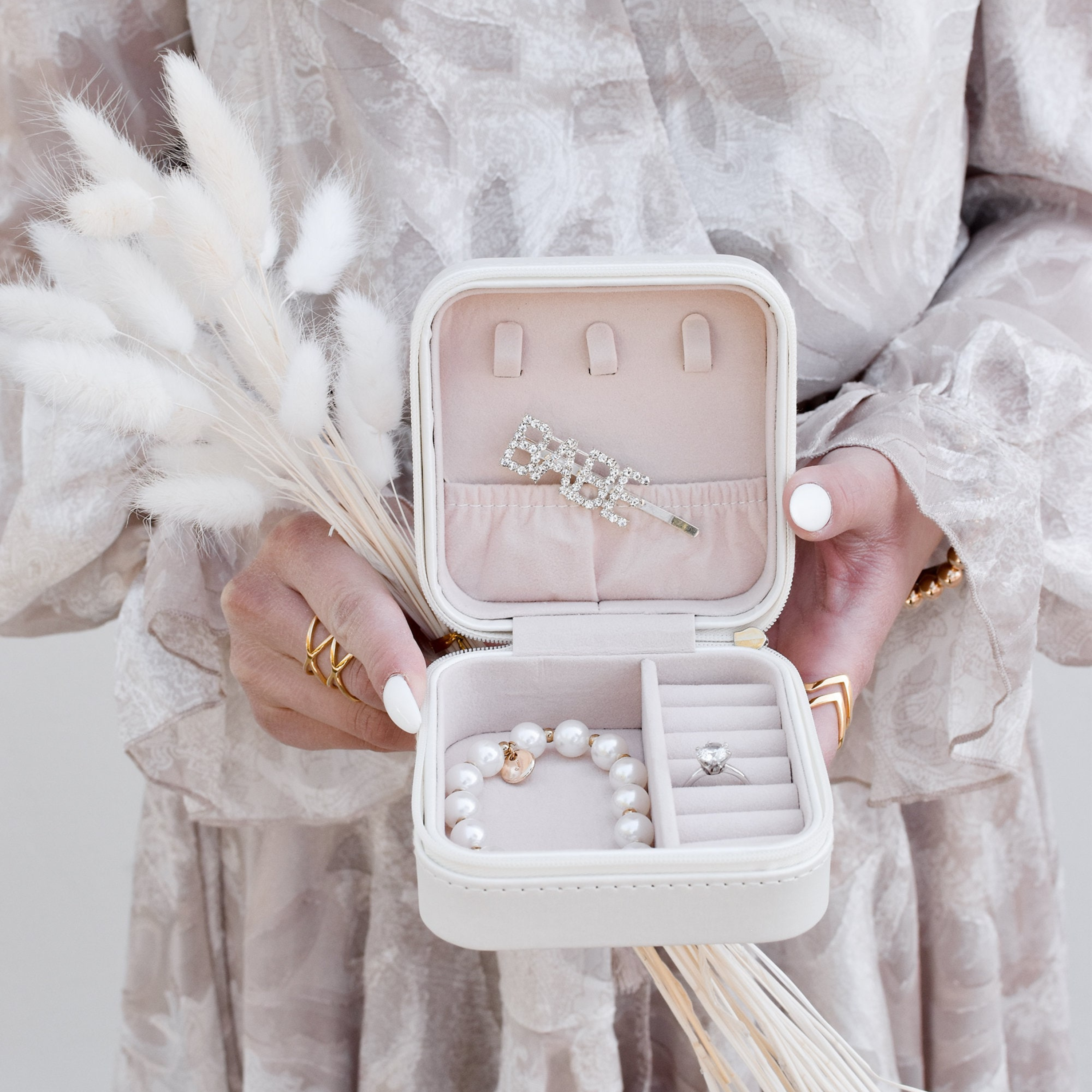 Personalized Wedding Jewelry Box for Unique & Love | JNSBag02