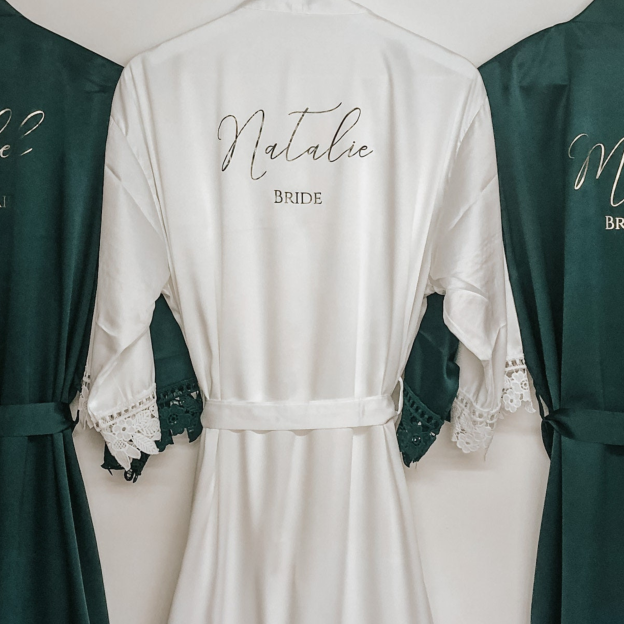 Personalized Wedding Bride/Bridesmaid Robes for Unique & Love | JNSCloth04