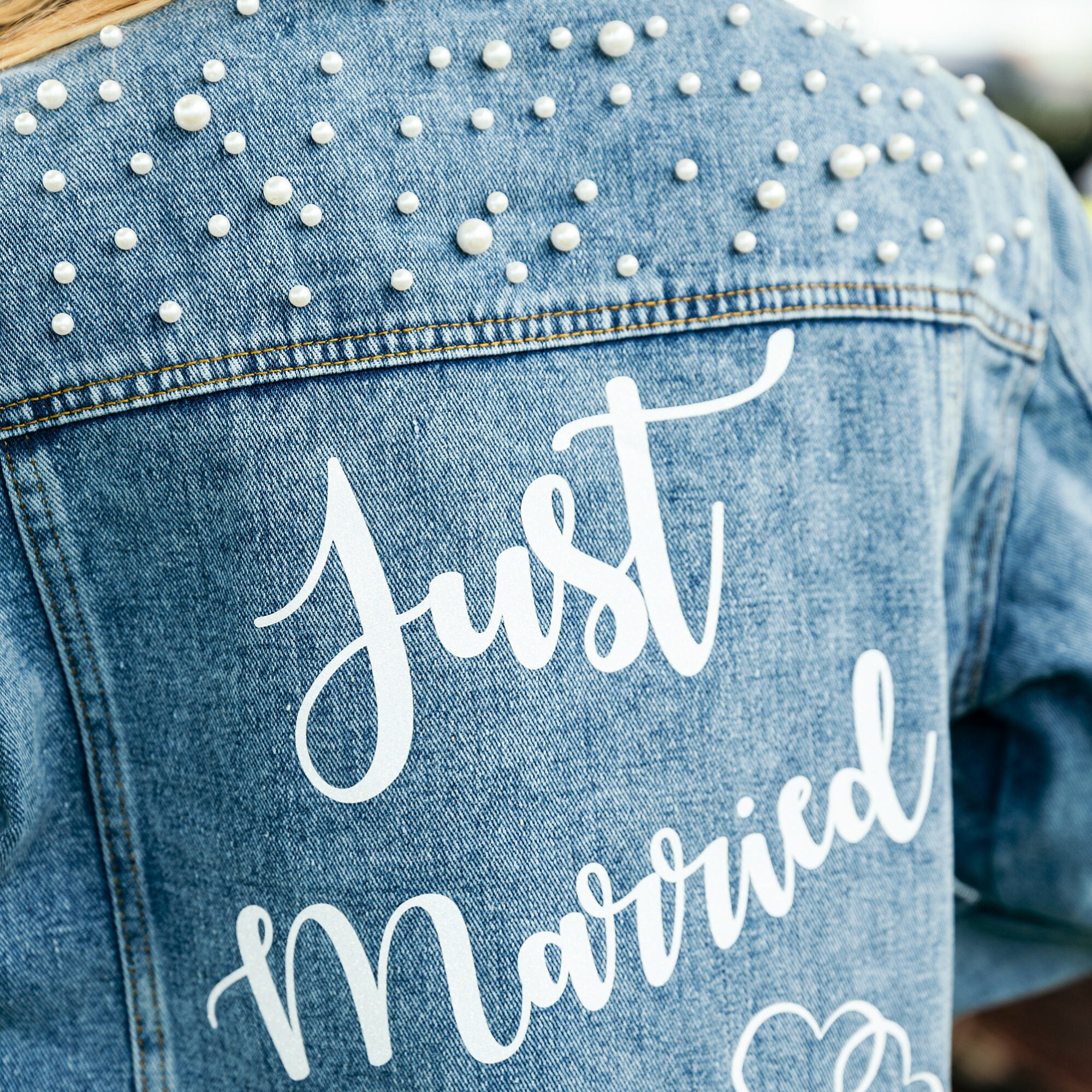 Personalized Wedding Denim Jacket | JNSCloth08