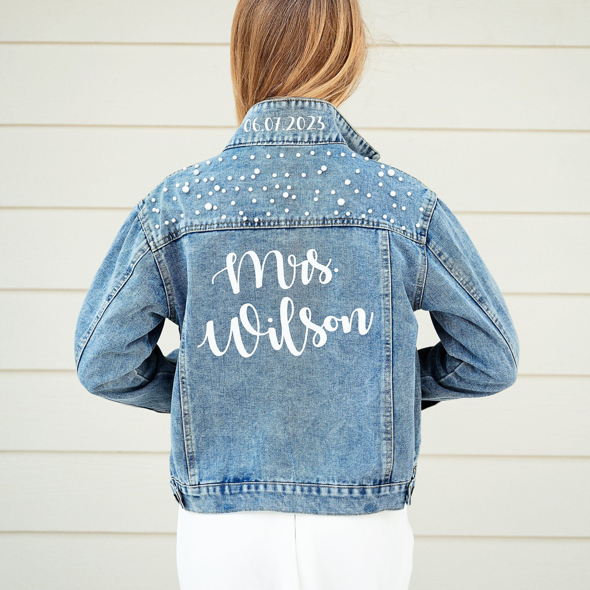 Personalized Wedding Denim Jacket | JNSCloth08
