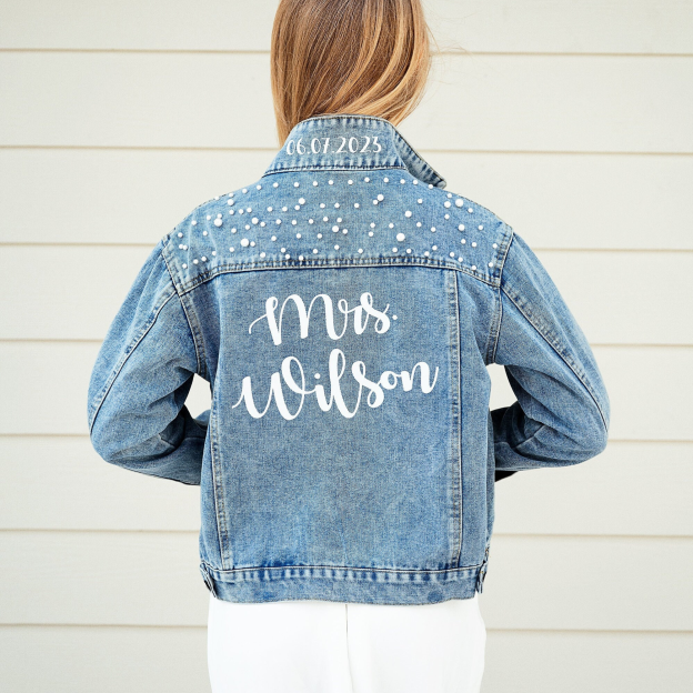 Personalized Wedding Denim Jacket | JNSCloth08
