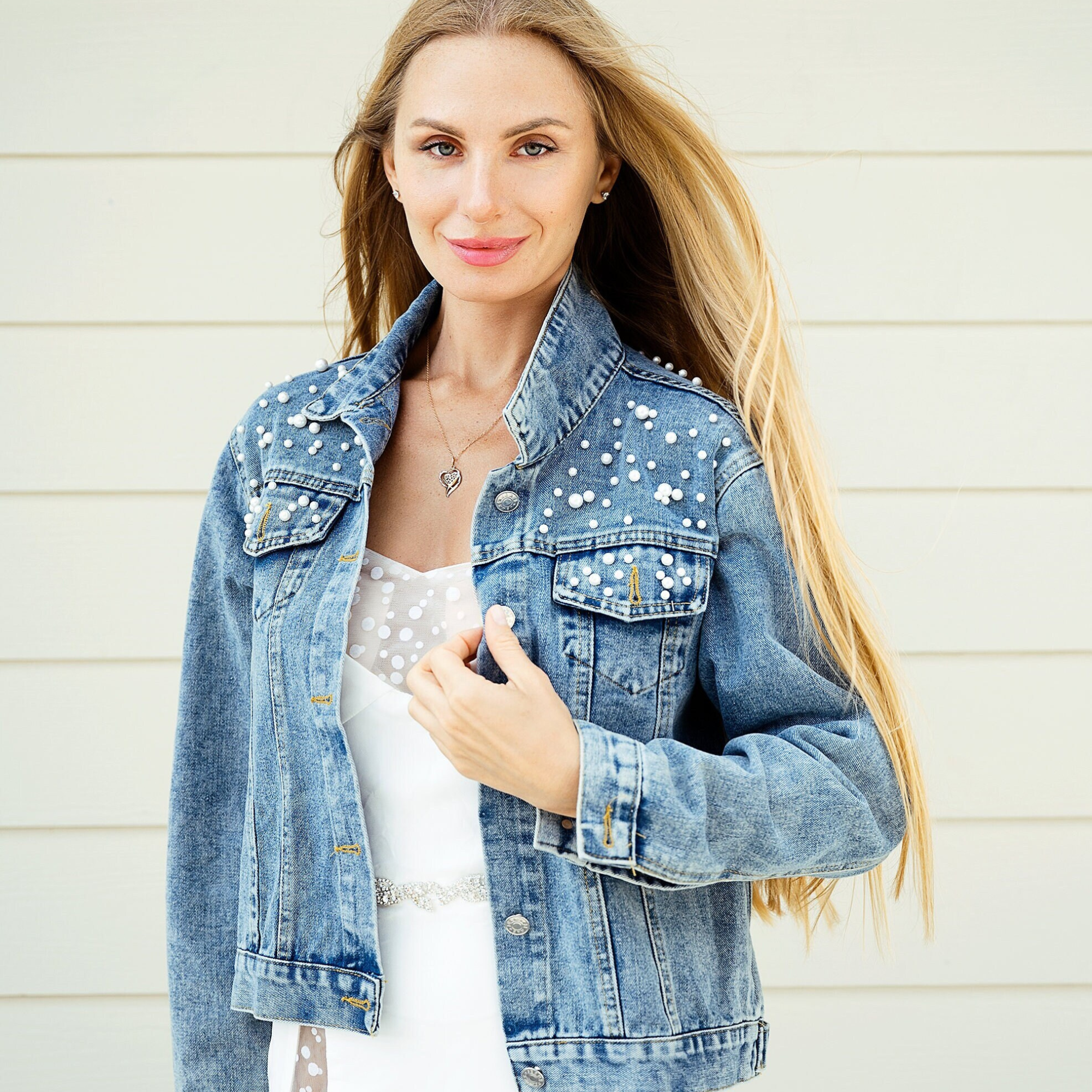 Personalized Wedding Denim Jacket | JNSCloth08