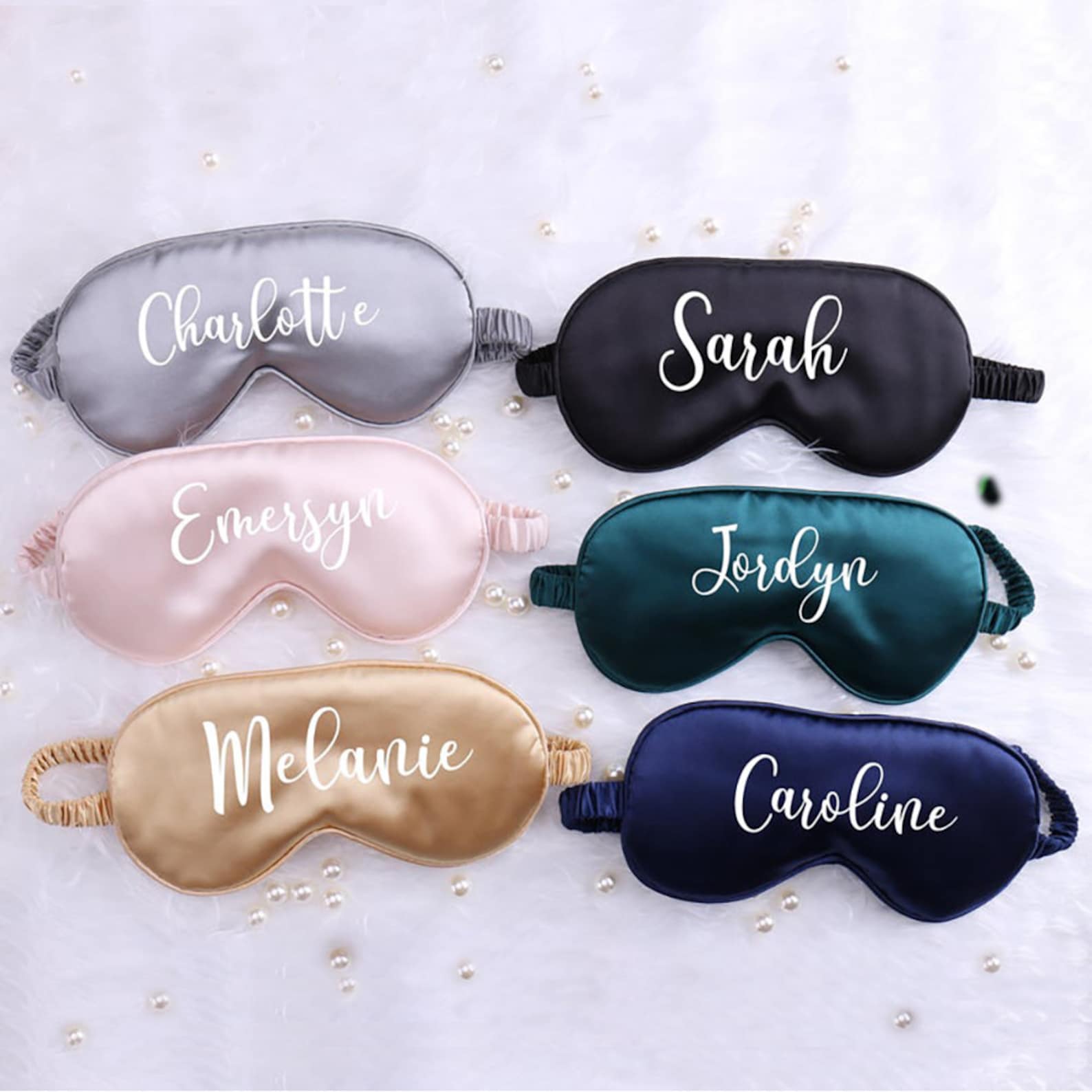Personalized Wedding Bride/Bridesmaid Eye Masks for Unique & Love | JNSCloth02