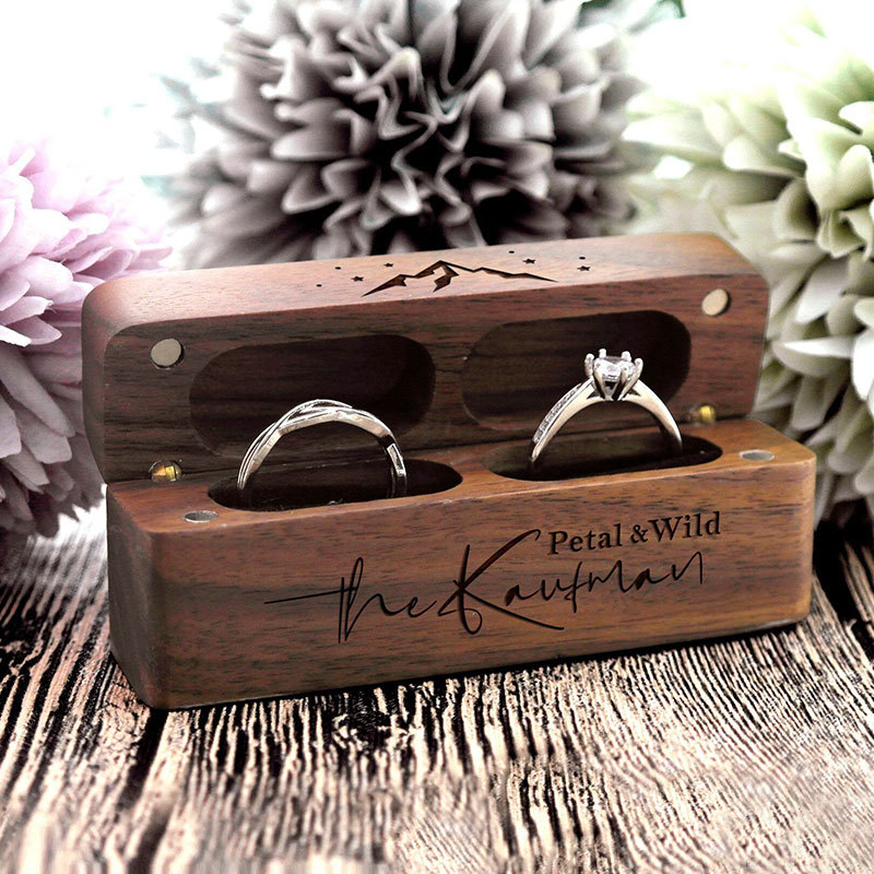 Personalized Wooden Wedding Ring Box for Unique & Love | JNSDec06