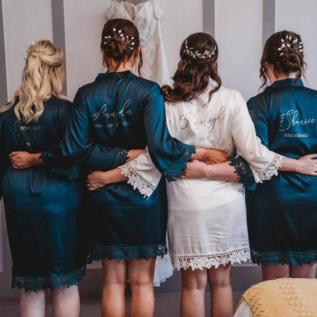 Personalized Wedding Bride/Bridesmaid Robes for Unique & Love | JNSCloth04
