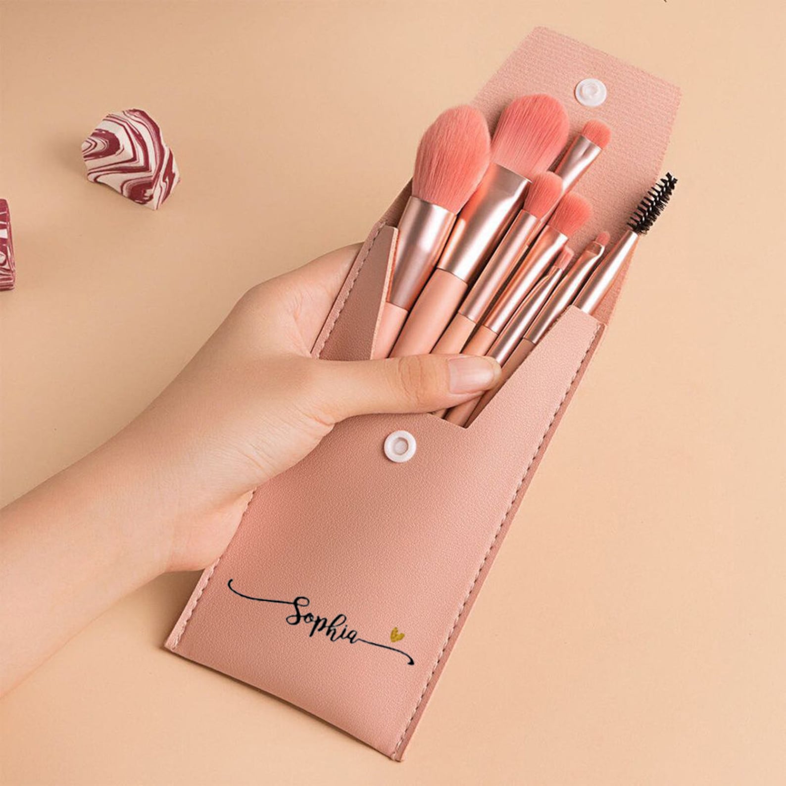 Personalized Wedding Makeup Brushes for Unique & Love | JNSBag03