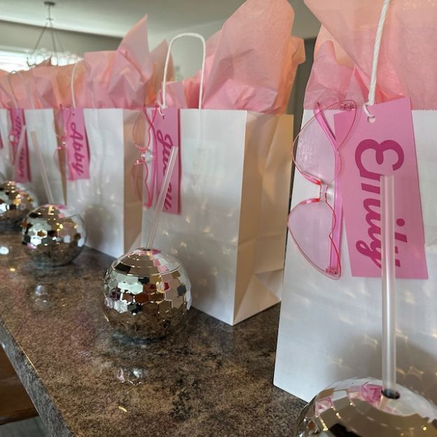 Personalized Wedding Disco Ball Cup with Clear Straw for Unique & Love | JNSDec03