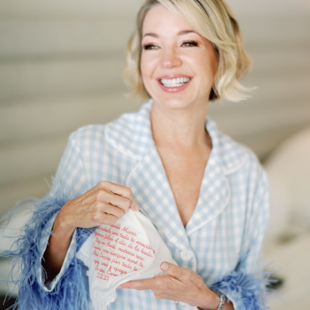 Personalized Wedding Lace Embroidery Handkerchief for Unique & Love | JNSCloth05